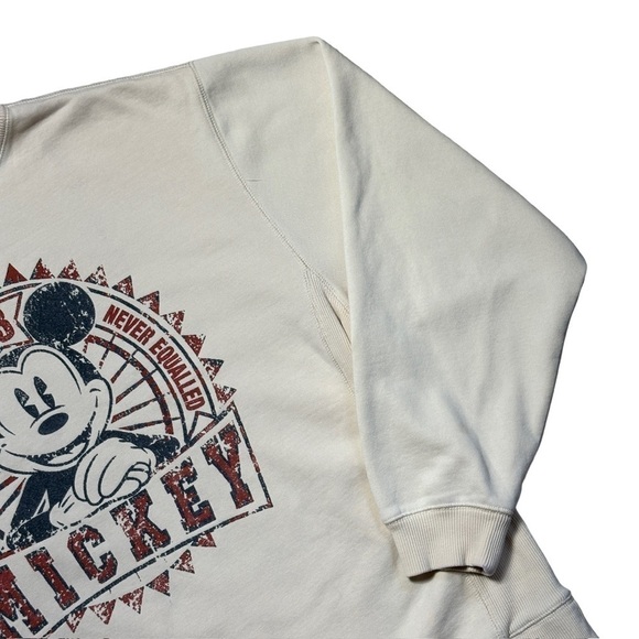 Disney Beige Oversized Long Sleeve Crewneck Sweatshirt US L - Picture 4 of 10